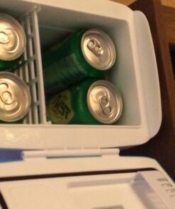 Cooluli Mini Fridge for Bedroom - Car, Office Desk & Dorm Room - Portable 4L/6 Can Electric Plug In Cooler & Warmer for Food, Drinks, Skincare Beauty & Makeup - 12v AC/DC & Exclusive USB Option, Blue 49 71Ke3smgcmL