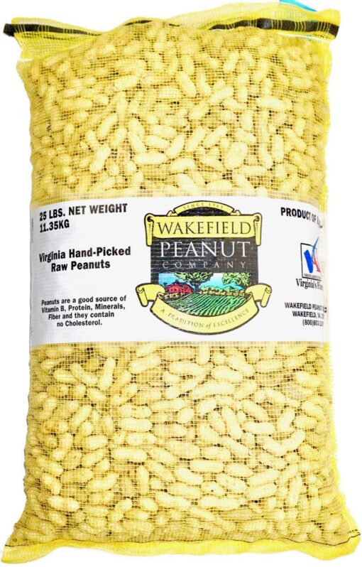 Wakefield Extra Large Virginia Peanuts for Animals, 25 LBS Peanut 25 Pound (Pack of 1)