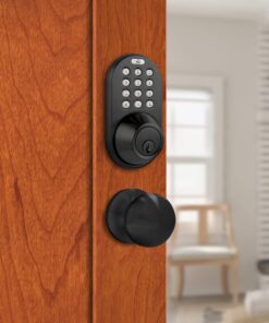 Alternative view of MiLocks TFK-02OB Digital Deadbolt Door Lock and Passage Lever Handle Combo with Keyless Entry via Keypad Code for Exterior Doors, Oil Rubbed Bronze