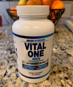 Vital One Multivitamin for Men – Daily Wholefood Supplement - 150 Vegan Capsules – Arazo Nutrition 25 71KkUbs7l5L