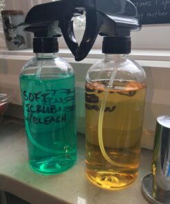 EPAuto Heavy Duty Chemical Resistant Spray Bottles with Sprayer (16 oz), Clear, 3-Pack Black 27 71KkaapcudL