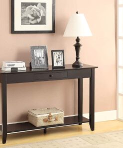 Alternative view of Convenience Concepts American Heritage 1 Drawer Console Table with Shelf, Black