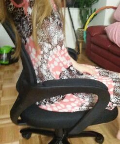 Ergonomic Office Chair Cheap Desk Chair Mesh Computer Chair with Lumbar Support Arms Modern Cute Swivel Rolling Task Mid Back Executive Chair for Women Men Adults Girls,Black Black 48 71KmhaW3W3L