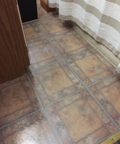 Nexus Self Adhesive 12-Inch Vinyl Floor Tiles, 20 Tiles - 12" x 12", Spanish Rose Pattern - Peel & Stick, DIY Flooring for Kitchen, Dining Room, Bedrooms & Bathrooms by Achim Home Decor 54 71KmjA0LT4L