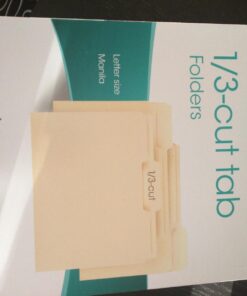 Smead File Folder, 1/3-Cut Tab, Letter Size, Manila , Assorted Positions, 100 Per Box (10330) 19 71KnJlwG5KL