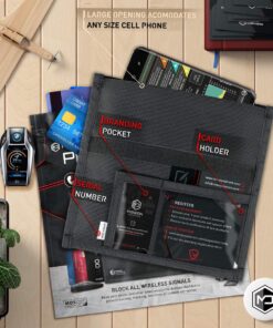 Mission Darkness Non-Window Faraday Bag for Phones // Device Shielding Law Enforcement & Military, Executive Privacy, Travel Data Security, Anti-Hacking Anti-Tracking Anti-Spying Assurance 1-Pack 28 71KoRPhHXML