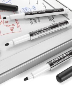 ARTEZA Black Dry Erase Markers, Pack of 52, Fine Tip, Low-Odor Black Ink, Classroom Whiteboard Markers for Back to School Supplies, Office, Homeschooling and Teachers, Erasable Bulk Supply 1 Count (Pack of 52) 7 71KongGwd7L