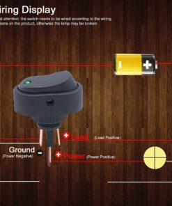COONLINE 12V 30A Toggle Switch Rocker Switch Waterproof LED Blue Green Yellow Red Lighted 3P SPST On-Off Control for Car Truck Boat Marine Auto Motorcycle 4Pcs Colorful 11 71Kp7aRzTS