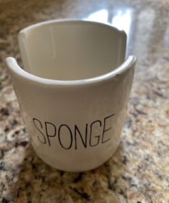 Mud Pie Kitchen Dish Sponge Holder Caddy, Off White Off-White 41 71Kpex94bfL