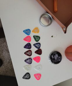 Donner Celluloid Guitar Picks 16 Pack with Tin Box includes Thin, Medium, Heavy & Extra Heavy Picks, for Acoustic Guitar Electric Guitar Ukulele 16 Pcs Picks Dazzle pattern 37 71KqlMVppxL 2