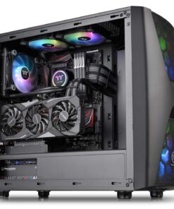 Thermaltake Commander C34 Motherboard Sync ARGB ATX Mid Tower Computer Chassis with 2 200mm ARGB 5V Motherboard Sync RGB Front Fans + 1 120mm Rear Black Fan Pre-Installed CA-1N5-00M1WN-00 24 71KrQLHxkEL