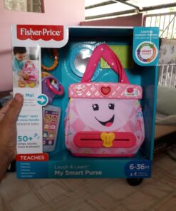 Fisher-Price Smart Purse Learning Toy with Lights Music and Smart Stages Educational Content for Babies and Toddlers, Pink 39 71KrdoaQ02L