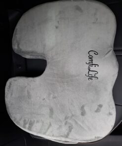 ComfiLife Premium Comfort Seat Cushion - Non-Slip Orthopedic 100% Memory Foam Coccyx Cushion for Tailbone Pain - Cushion for Office Chair Car Seat - Back Pain & Sciatica Relief (Gray) Gray 52 71KtBkNdXWL
