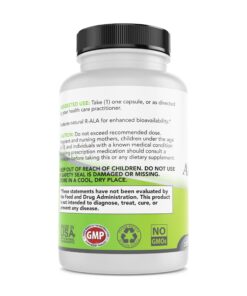 Simply Natures Pure Alpha Lipoic Acid 600mg 120 Veggie Capsules, Non-GMO Thioctic Acid 4 Month Supply 120 Count (Pack of 1) 28 71Ku1CL 7L