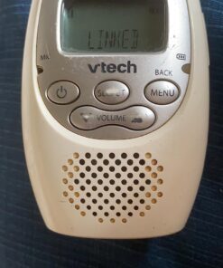 VTech DM221 Audio Baby Monitor with up to 1,000 ft of Range, Vibrating Sound-Alert, Talk Back Intercom & Night Light Loop, White/Silver Monitor with One Parent Unit 39 71Kuw4TKALL