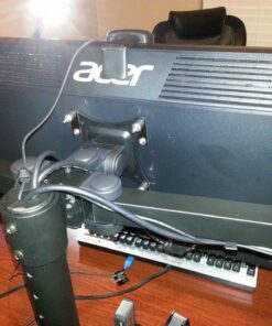 Mount-It! Triple Monitor Mount | 3 Monitor Desk Stand | Fits Three Computer Screens 19 20 21 22 23 24 Inches | C-Clamp Base | Heavy Duty Full Motion Tri Arms | VESA 75 100 Compatible up to 24 inches 55 71Kw50hzxSL