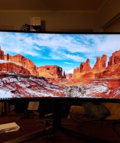 LG LED Smart TV 34" Ultragear WQHD (3440 x 1440) Nano IPS Curved Display, Gaming Optimized, Radeon FreeSync 2, 144 Hz Refresh Rate, Adjustable Ergo Stand - Black 34 " Curved WQHD with HDR 400 and FreeSync 2 49 71KyqQl6LjL