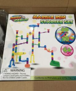 Marble Genius Marble Run (130 Complete Pieces) Maze Track or Board Games for Kids 8-12, for Adults, Teens, and Toddlers, (80 Translucent Marbulous Pieces + 50 Glass-Marble Set), Starter Set 2.) Starter Set - 130 Complete Pieces 28 71KzRpuievL