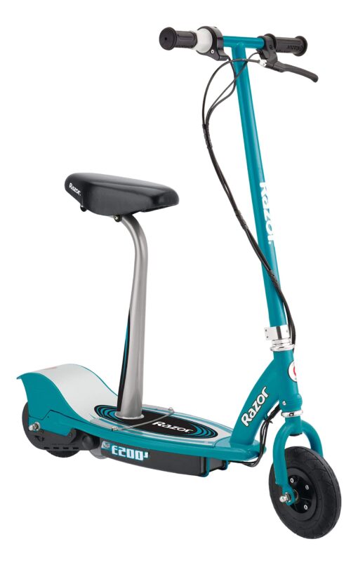 Razor E200S Electric Scooter for Kids Ages 13+ - 8" Pneumatic Tires, 200-Watt Motor, Up to 12 mph and 40 min of Ride Time, for Riders up to 154 lbs Teal