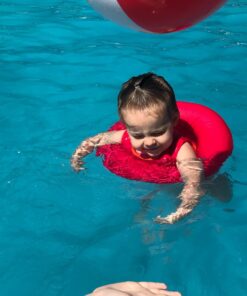 SwimSchool TOT Swim Trainer Vests for Toddlers Ages 2-4 – Boys/Girls – Multiple Colors/Styles – Learn to Swim Pool Floaties TOT Swim Trainer, Red/Berry 23 71L AcKkVEL