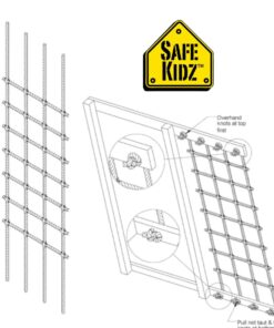 Alternative view of Safe Kidz Cargo Climbing Net, 100% Polyester Rope Ladder, 96" L x 30" W + Drill Bit & Instructions Regular