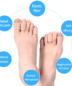 24 Pieces Toe Tubes 0.98 Inches Toe Cushion Tube Corn Pads for Toes Sleeves Soft Gel Protectors for Cushions Corns Blisters Calluses Toes and Fingers 3 Size (Brown) Brown 14 71L1O47Dx0L