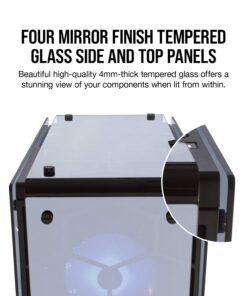 Corsair CORSAIR Crystal 570X RGB Mid-Tower Case, 3 RGB Fans, Tempered Glass - Mirror Black (CC-9011126-WW) 47 71L1e2gO6DL