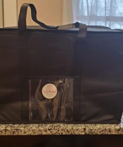 NZ home 3XL Insulated Cooler Bag and Food Warmer for Food Delivery & Grocery Shopping with Zippered Top, Black (1 pack) 3X-Large 1 32 71L2jMFICCL