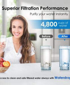 Waterdrop DA29-00020B 𝐍𝐒𝐅 𝟓𝟑&𝟒𝟐 𝐂𝐞𝐫𝐭𝐢𝐟𝐢𝐞𝐝 Refrigerator Water Filter, Replacement for Samsung HAF-CIN/EXP, DA29-00020A/B, DA29-00020B-1, RF263BEAESR, RF28HMEDBSR, RS25J500DSR, 3 Filters 39 71L3NI6LfyL