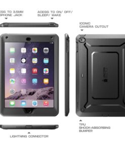 Alternative view of SUPCASE Heavy Duty Beetle Defense Series Full-Body Rugged Hybrid Protective Case Cover with Built-in Screen Protector for Apple iPad Air (Black, not fit iPad Air 2) Black Air Ipad