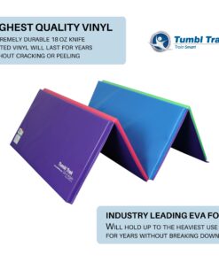 Tumbl Trak Folding Tumbling Panel Mat for Gymnastics, Cheer, Dance, and Fitness Bright Pastel 4ft x 8ft x 2in 12 71L6GU9MEKL