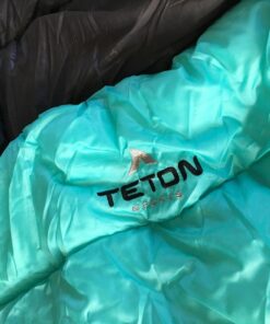 TETON Sports Cascade Double Sleeping Bag; Lightweight, Warm and Comfortable for Family Camping, Teal, 87" x 60" Cascade Double-Wide 38 71L6KZ9hIvL