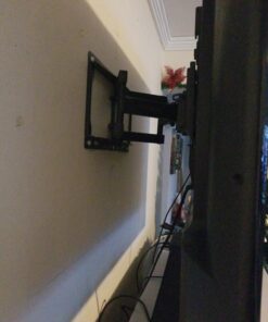 Perlegear Full Motion TV Wall Mount for 26-65 inch TVs, TV Bracket Supports Swivel Articulating Level Extension Tilt Arms, Max VESA 400x400mm up to 99lbs, 16" Wood Studs, PGMFK4 29 71L6vyHsquL