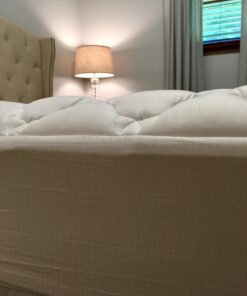 ExceptionalSheets Pillow Top Mattress Pad - Found in Marriott Hotels with Fitted Skirt and 18" Deep Pockets - Supportive Pillowtop Mattress Pad Cover with Cluster Fiber - Queen Size 63 71L6wZlJk7L