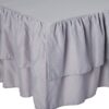 American Baby Company Double Layer Ruffled Crib Skirt, Grey, for Boys and Girls Gray Double Layer Skirt 40 71L7GFg8aJL