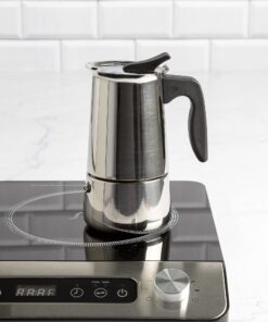 Primula Premium Stainless Steel Stovetop Espresso and Coffee Maker, 6-Cup 6-Cup Black Handle 18 71L7lgKQJcL