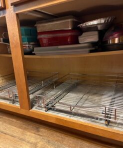 LYNK PROFESSIONAL® Pull Out Cabinet Organizer, 20"W x 21"D - Slide Out Drawers for Kitchen Cabinets - Sliding Pantry Shelves - Roll Out Shelf Storage for Pots, Pans - Lifetime Limited Warranty, Chrome 20" W x 21" D 20x21 Chrome 34 71L8Gs2VtL