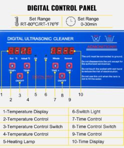VEVOR Commercial Ultrasonic Cleaner 6L Professional Ultrasonic Cleaner 40kHz with Digital Timer&Heater 110V Excellent Cleaning Machine for Watch Instruments Industrial Parts Excellent Cleaner Solution 45 71L8TofAOmL