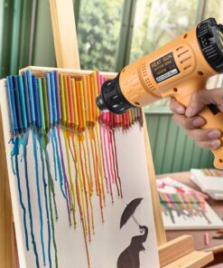 SEEKONE Heat Gun 1800W 122℉~1202℉(50℃- 650℃)Fast Heating Heavy Duty Hot Air Gun Kit Variable Temperature Control Overload Protection with 4 Nozzles for Crafts, Shrinking PVC, Stripping Paint(5.2FT) 37 71L90YRRb6L