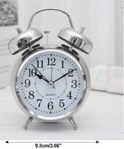 Sharp SPC800 Quartz Analog Twin Bell Alarm Clock (Silver) 20 71L9exUW6XL