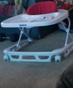 Joovy Spoon Baby Walker & Activity Center Featuring Three Adjustable Heights, Tough Luggage Grade Seat Material, and 30 lb Weight Capacity - JPMA Safety Certified (Red) Red 38 71L9ptd1gKL