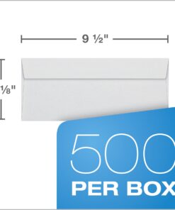 Quality Park #10 Double-Window Self-Seal Security Envelopes, For Business Statements, Invoices, 4-1/8" x 9-1/2", White, 24-lb, 500 Per Box (QUA24559) (24559) 13 71LBKXVwDL