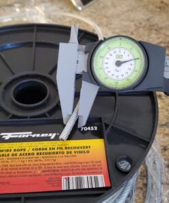 Forney 70452 Wire Rope, Vinyl Coated Aircraft Cable, 250-Feet-by-1/8-Inch thru 3/16-Inch 1/8-Inch - 3/16-Inch 39 71LFGqmuN0L