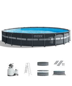 Alternative view of INTEX 26339EH Ultra XTR Deluxe Above Ground Swimming Pool Set: 24ft x 52in – Includes 2800 GPH Cartridge Sand Filter Pump – SuperTough Puncture Resistant – Rust Resistant – Easy to Assemble