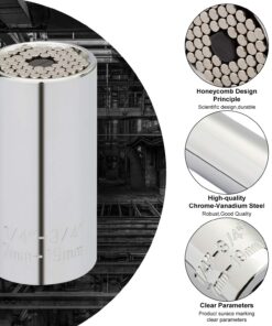 Alternative view of Endeavor Tool Company 200MO Gator Grip the Original Universal Socket 3PC Kit. Made in the USA. Self-Adjusts for shape and size as well as Standard and Metric application