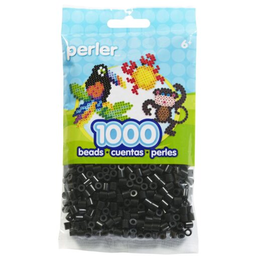 Perler Black Beads for Kids Crafts, 1000 pcs Perler Black Beads for Kids Crafts, 1000 Pcs Small