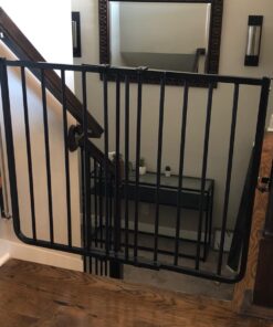 Cardinal Gates SS30OD Outdoor Baby Gate for Stairs - Adjustable Outdoor Dog Gate - Aluminum Safety Gate for Kids & Pets - Can be Installed at Angles - 27 to 42.5 Inches Wide - Black 41 71LGTyj1o1L