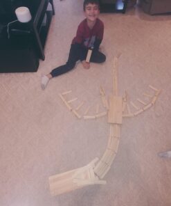 KEVA Structures 200 Wood Building Planks Set - Building Toy Includes 200 Wooden Blocks and Idea Book - Ages 5 and Up 34 71LIgypCLnL