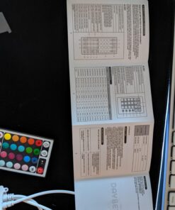 DAYBETTER Led Strip Lights Waterproof, 32.8ft(2 Rolls of 16.4ft) LED Tape Lights Color Changing 300 LEDs Light Strips Kit with 44 Keys Ir Remote Controller and 12v Power Supply for Indoor Outdoor Use 64 71LJR4nPWGL