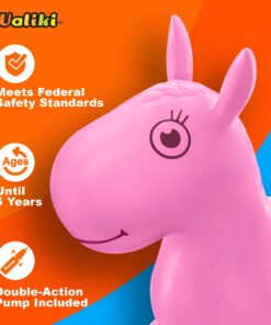 Alternative view of WALIKI Hopping Horse Hopper | Johnny The Bouncy Horse | Jumping Horse for Toddlers | Baby First Birthday Gift 18 Month 1 2 3 Year Old Pink